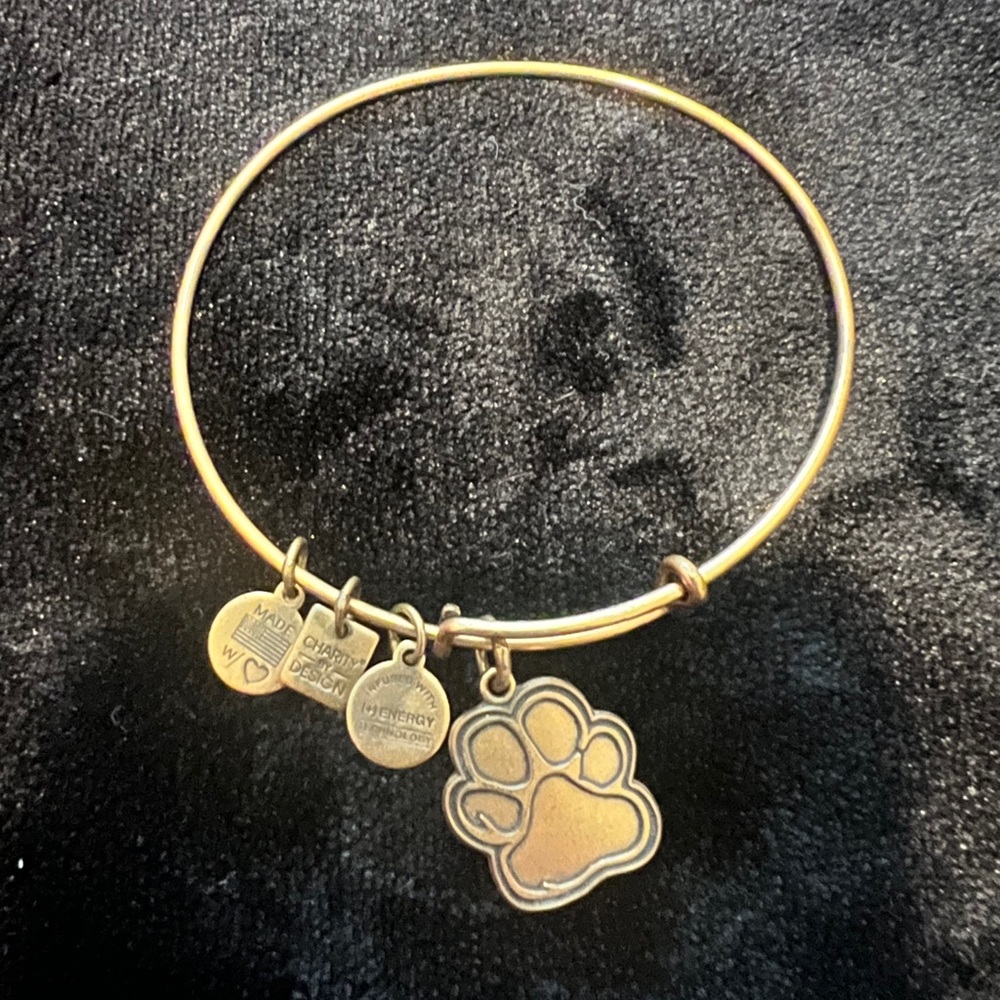 Alex and Ani paw print charmed bangle